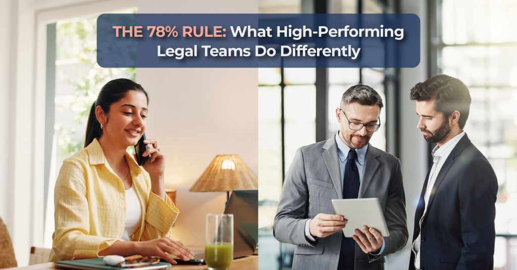 Remote legal staff collaborating with an in-house intake team in a law firm.