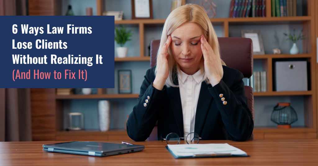 law firm attorney performing poorly due to bad client experience